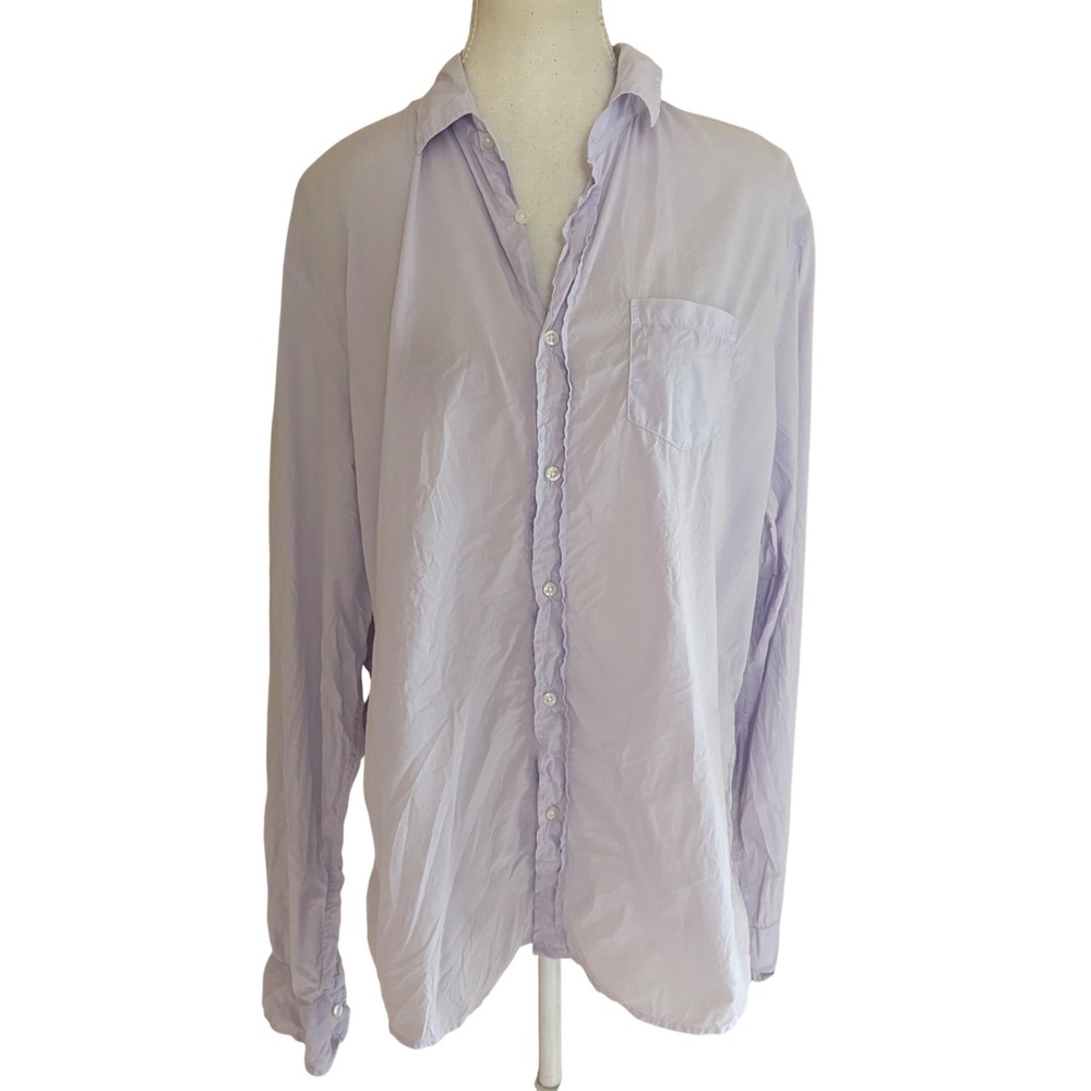 FRANK & EILEEN Luke Men's Button Up Shirt Size Large Lavender Purple‎ Cotton